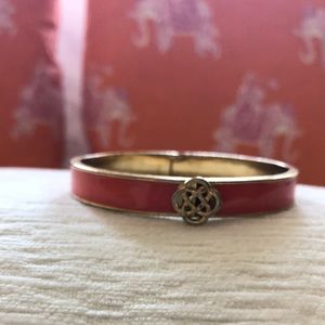 Stella & Dot Orange Enamel Hinge Bangle